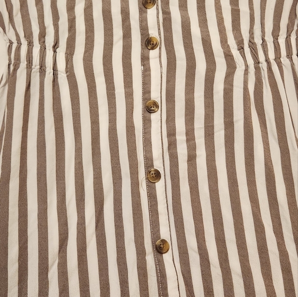 Isabel Maternity by Ingrid & Isabel Brown and White Striped Dress - Picture 3 of 3